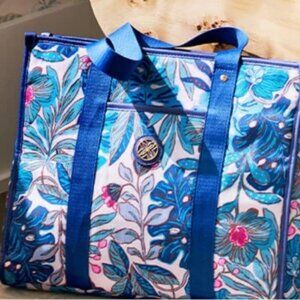 NWT Lilly Pulitzer Tote Bag Breezy Aqua Best Fronds Forever